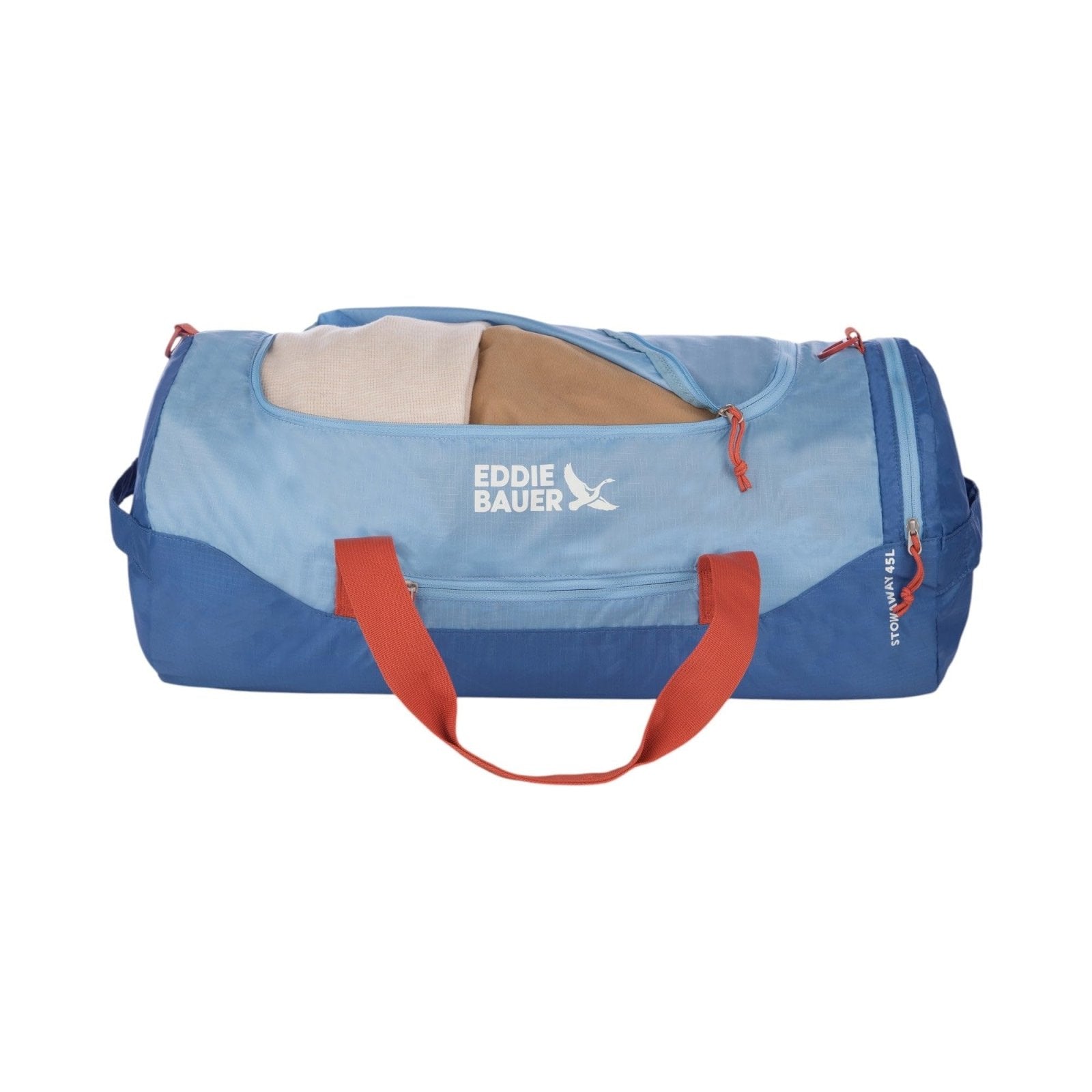 Eddie Bauer Stowaway Packable Duffel Bag | Travel | Foldable | Lightweight | Durable | Ripstop Polyester, 45L, Coast