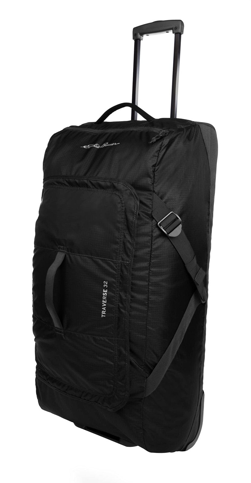 Eddie Bauer Traverse Luggage | Roller Wheels | Telescoping Handle | Travel | Vacation | Ripstop Nylon - Black, 31"