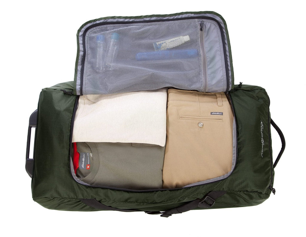 Eddie Bauer Traverse Luggage | Roller Wheels | Telescoping Handle | Travel | Vacation | Ripstop Nylon - Dark Loden, 31"