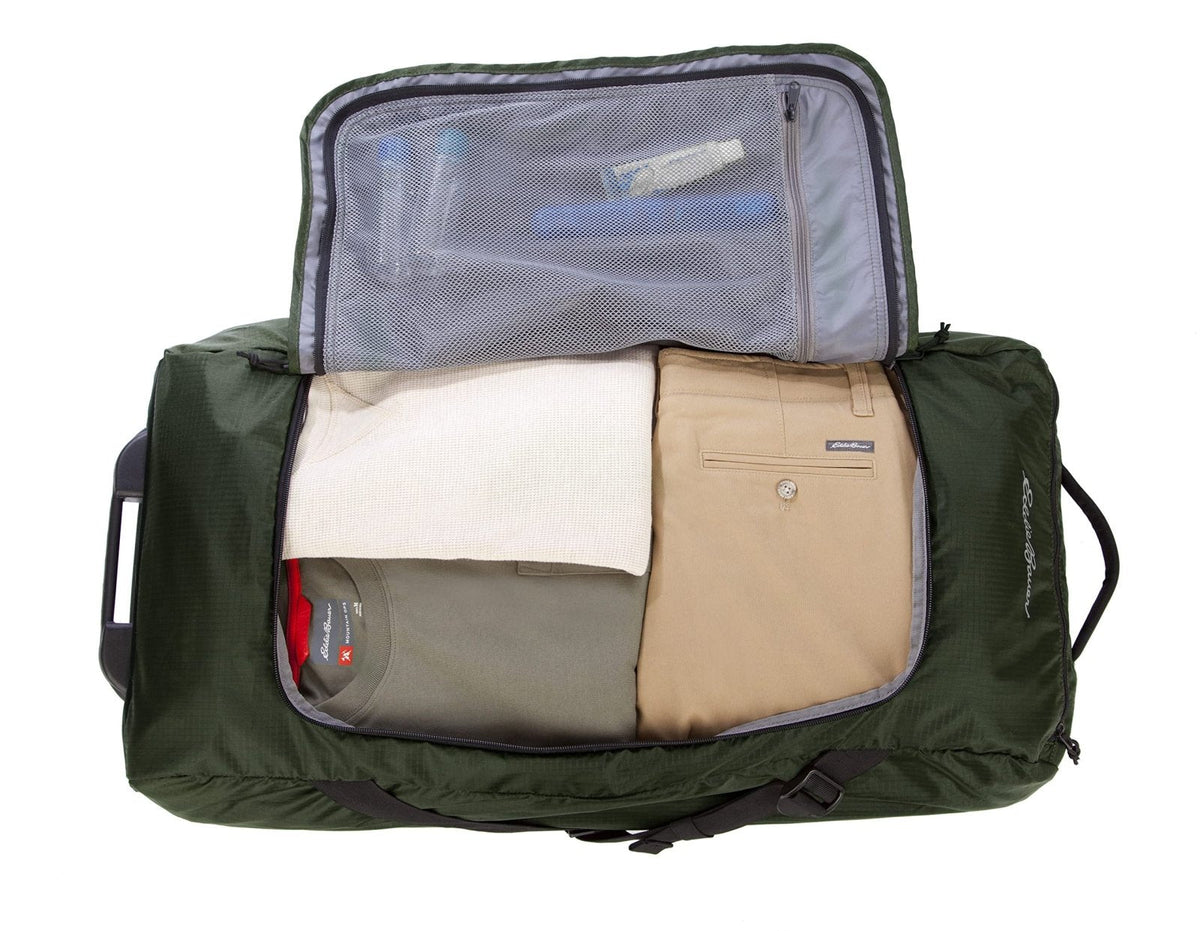 Eddie Bauer Traverse Luggage | Roller Wheels | Telescoping Handle | Travel | Vacation | Ripstop Nylon - Dark Loden, 31"