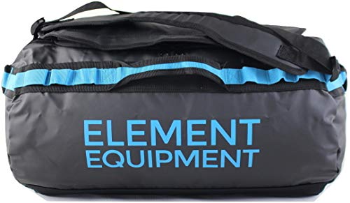 Element Equipment Trailhead Duffel Bag Shoulder Straps Waterproof Black/Blue Medium