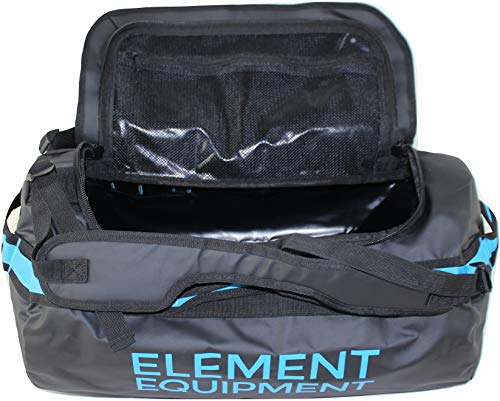 Element Equipment Trailhead Duffel Bag Shoulder Straps Waterproof Black/Blue Medium