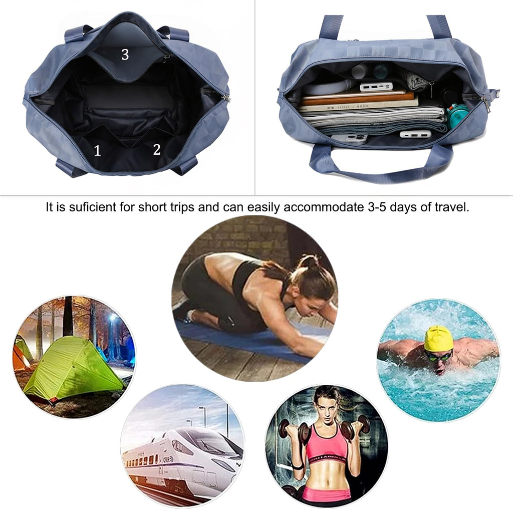 Expandable Foldable Duffel Bag Suitcases,Detachable Rolling Wheels,Rolling Duffle Bag with Wheels,Suitcase with Wheel,Carry on Luggage,Gift for Men Women Lightweight Suitcases (Black)