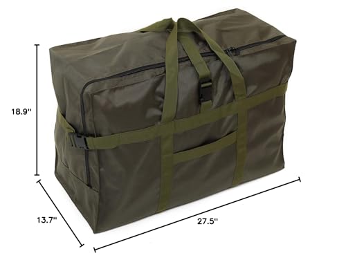 Extra Large Travel Duffel Bag Oversized Carry On Checked Luggage Bag Anti Theft Travel Tote 28'',120L (green)