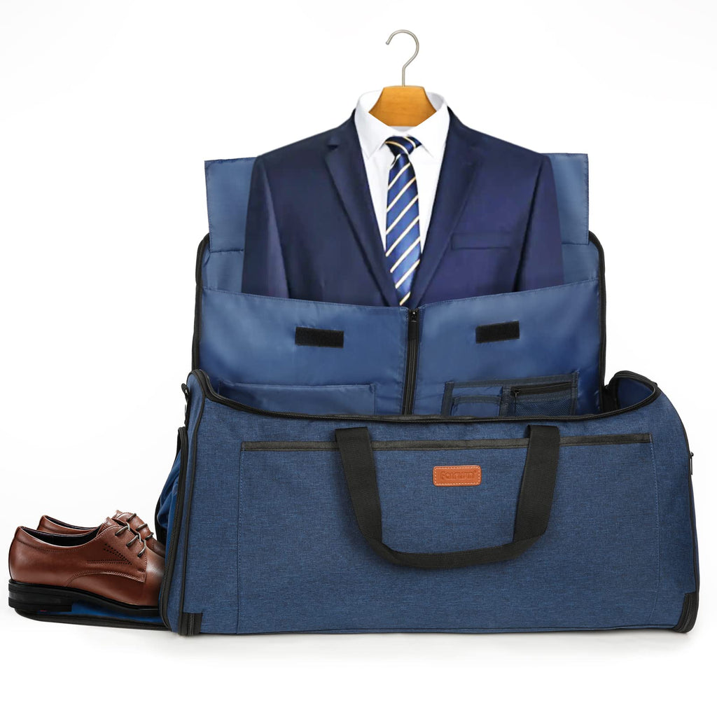 FAIRWIN Garment Bags for Travel 60L Waterproof 2-in-1 Hanging Duffle Bag for Men Women with SBS Zipper & Shoes Compartment
