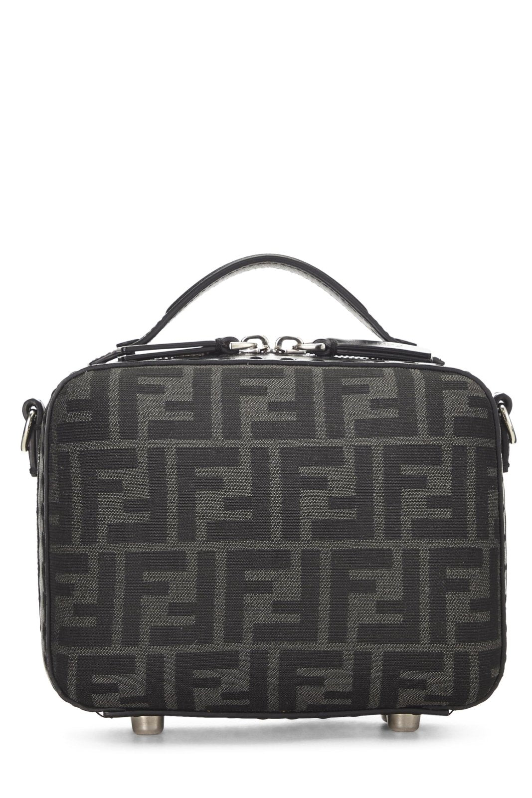 Fendi, Pre-Loved Black Zucca Canvas Suitcase Mini, Brown