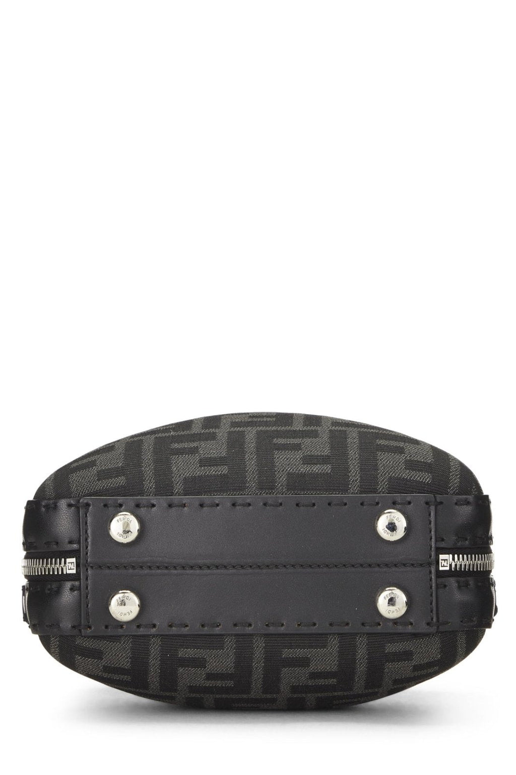 Fendi, Pre - Loved Black Zucca Canvas Suitcase Mini, Brown