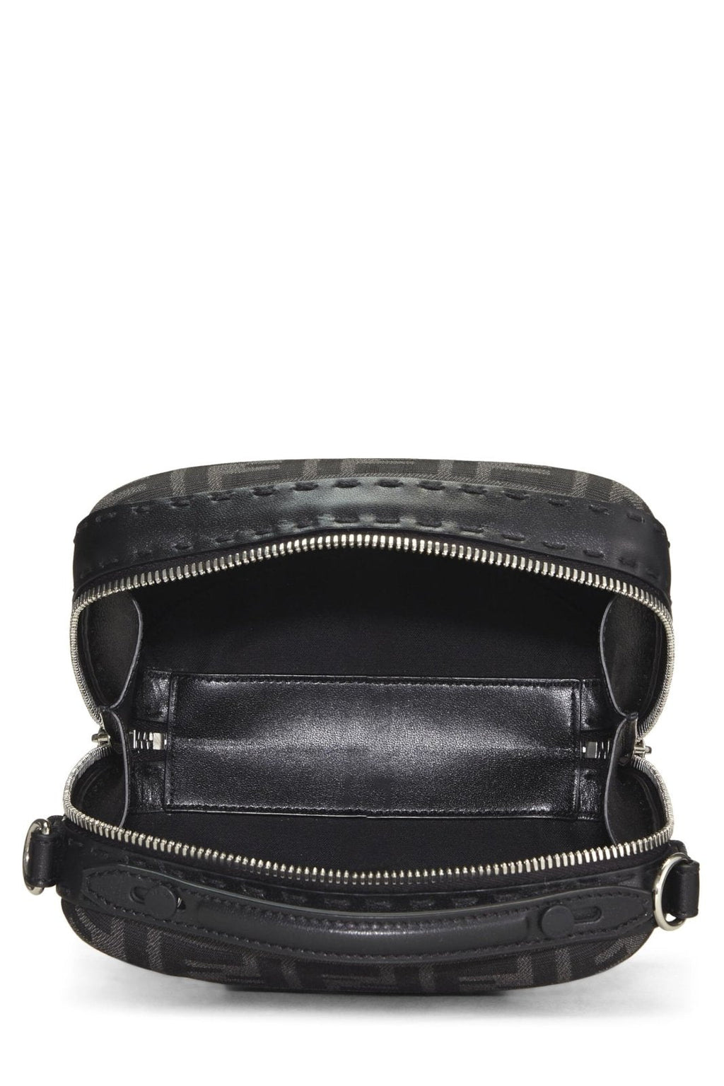 Fendi, Pre - Loved Black Zucca Canvas Suitcase Mini, Brown