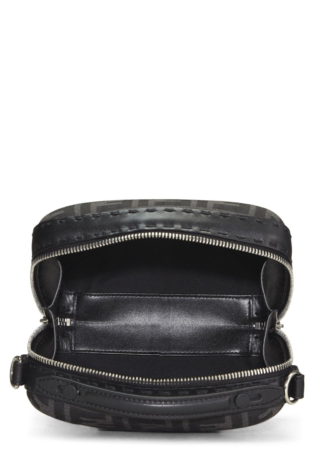 Fendi, Pre - Loved Black Zucca Canvas Suitcase Mini, Brown