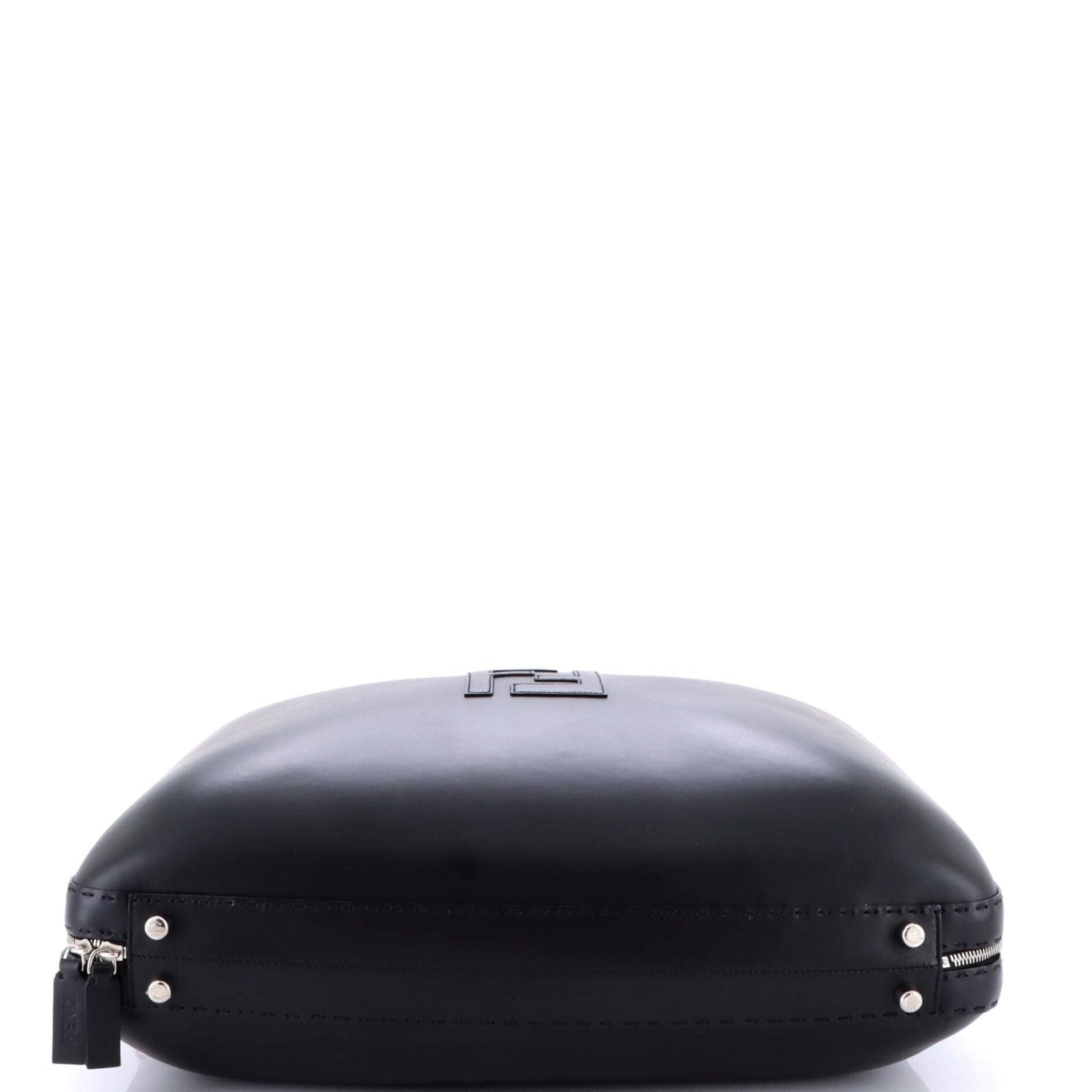 Fendi, Pre - Loved FF Zip Around Travel Bag Leather Large, Black