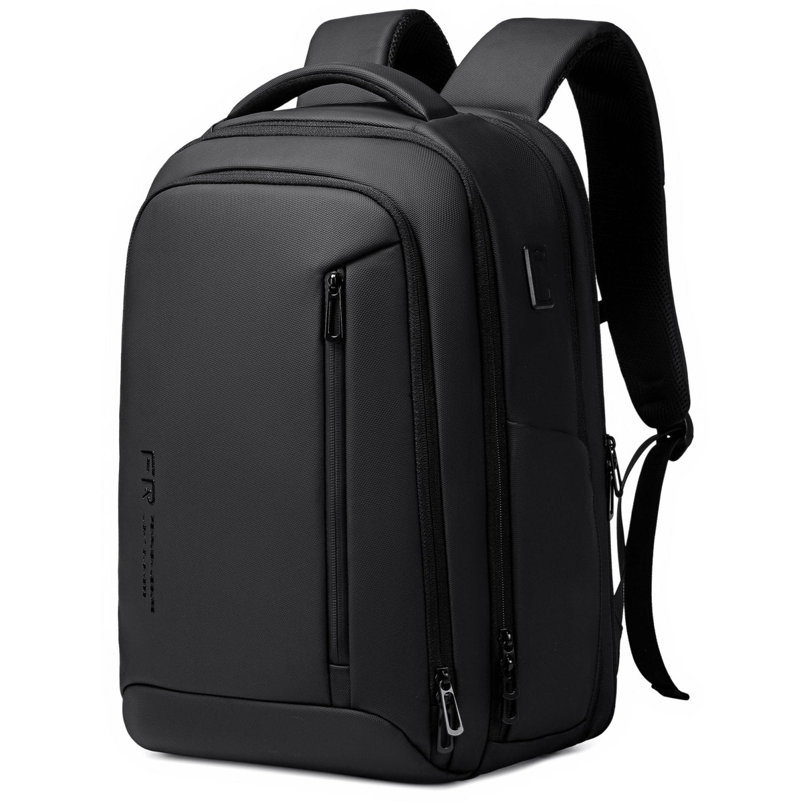 Fenree.geer Business Travel Backpack for Men, Expandable Water Resistant 17 Inch Laptop Backpack with USB Port, Black Computer Backpack for College/Work