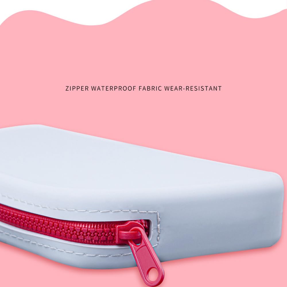 FFpaw Silicone Large Makeup Bag, Travel Toiletry Bag For Women Big Makeup Bag Organizer Portable Cosmetic Bag Zipper Pouch Purse Waterproof Makeup Storage Bag (Medium Green)