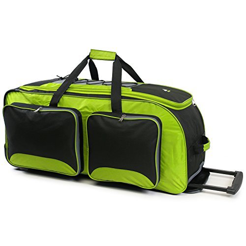 Fila 32" Lightweight Rolling Duffel, Neon Lime