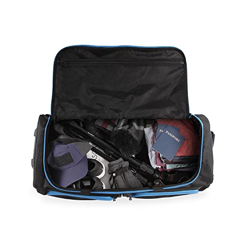 Fila 7 - Pocket Large Rolling Duffel Bag, Azure, One Size