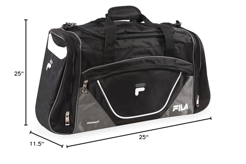 Fila Acer 25" Sport Duffel Bag, Black Charcoal
