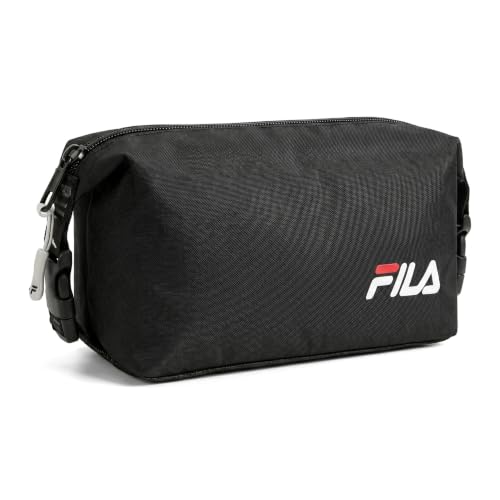 Fila Travel Toiletry Bag for Men & Women, Portable Cosmetic Organizer with Zipper, Lightweight Polyester Dopp Kit for Vacation, Gym, Business Trip