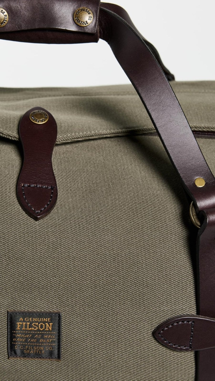 Filson Men's Medium Rugged Twill Duffle Bag, Otter Green, One Size