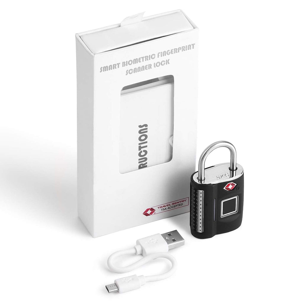 Fingerprint Lock, TSA Approved Smart Digital Locker Lock for Gym, Luggage, Travel, House Door, Suitcase, Backpack, School, Bike,Office, Keyless