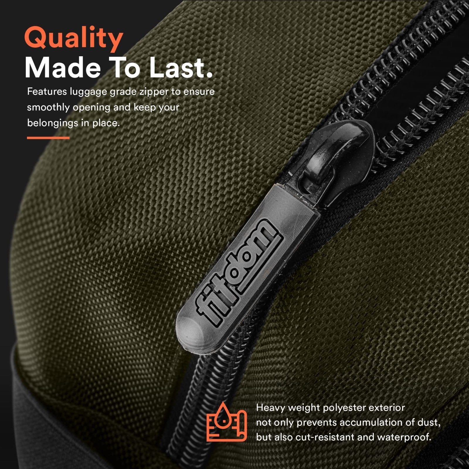 Fitdom Tactical Toiletry Bag Dopp Kit Case For Men. Perfect For Travel & Storage. Fits Large & Small Cosmetic Makeup, Clipper, Toothbrush, Shower, Shaving & Grooming Care. Best Overnight Organizer
