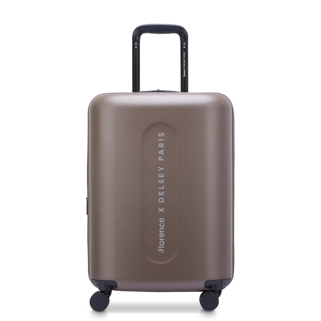 florence by mills Catch Flights Hardside Expandable Luggage with Spinner Wheels, Chestnut, Carry-On 20 Inch