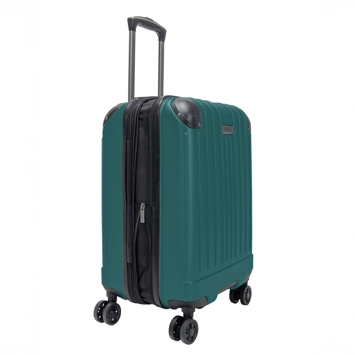 Flying Axis Collection Lightweight Hardside Expandable 8 - Wheel Spinner Luggage, Midnight Turquoise, 20 - Inch Checked