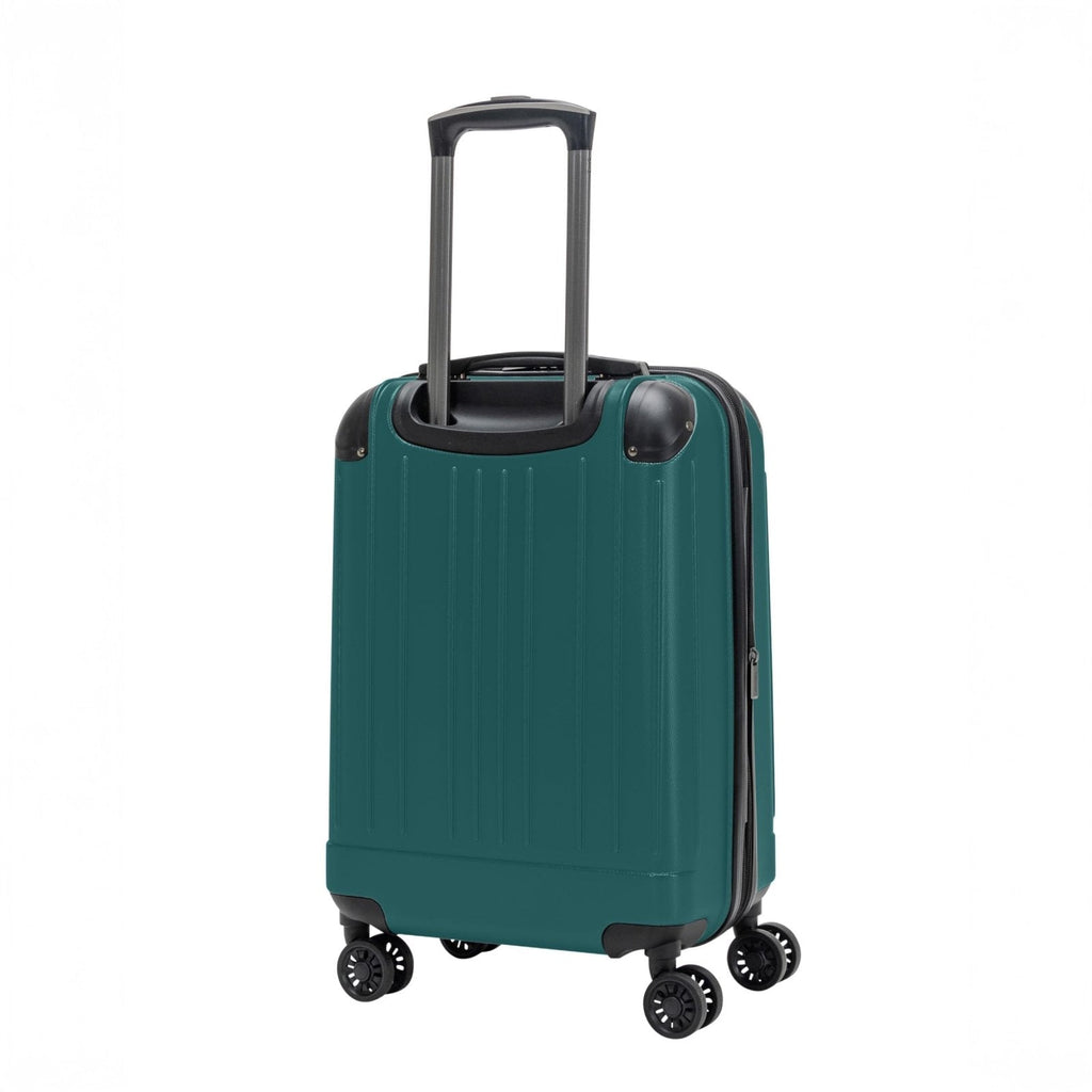Flying Axis Collection Lightweight Hardside Expandable 8 - Wheel Spinner Luggage, Midnight Turquoise, 20 - Inch Checked