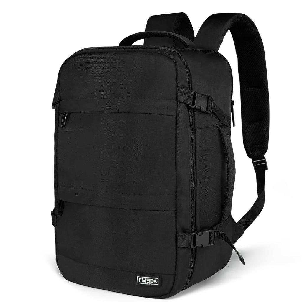 Fmeida Flight Approved Carry On Backpack for Ryanair Fits 14" Laptop - 20L Underseat Airplane Approved Weekender Bag, Anti-Theft Travel Backpack, Personal Item Bag Black
