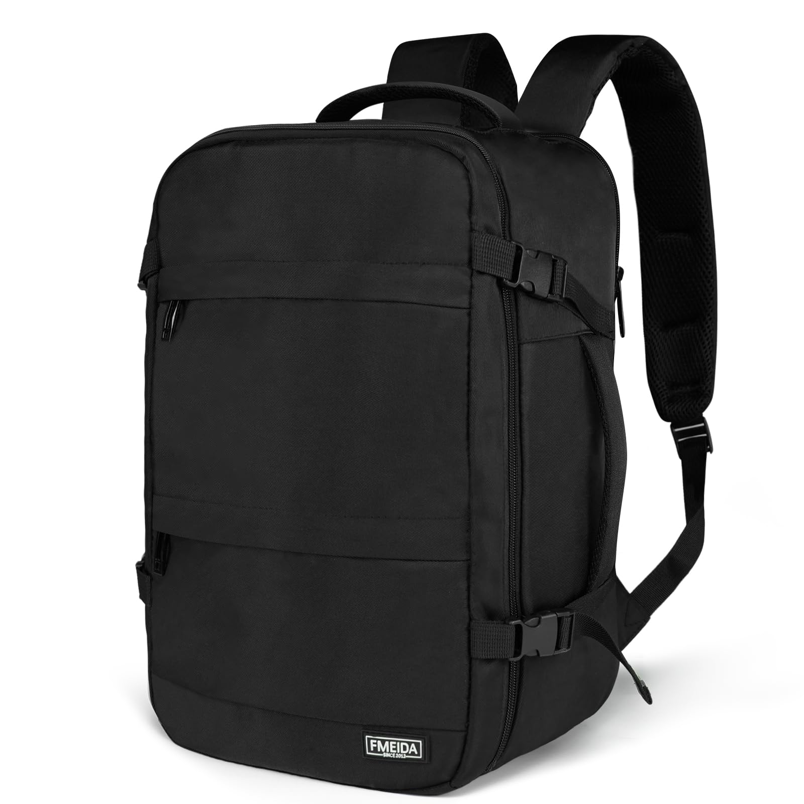 Fmeida Flight Approved Carry On Backpack for Ryanair Fits 14" Laptop - 20L Underseat Airplane Approved Weekender Bag, Anti-Theft Travel Backpack, Personal Item Bag Black