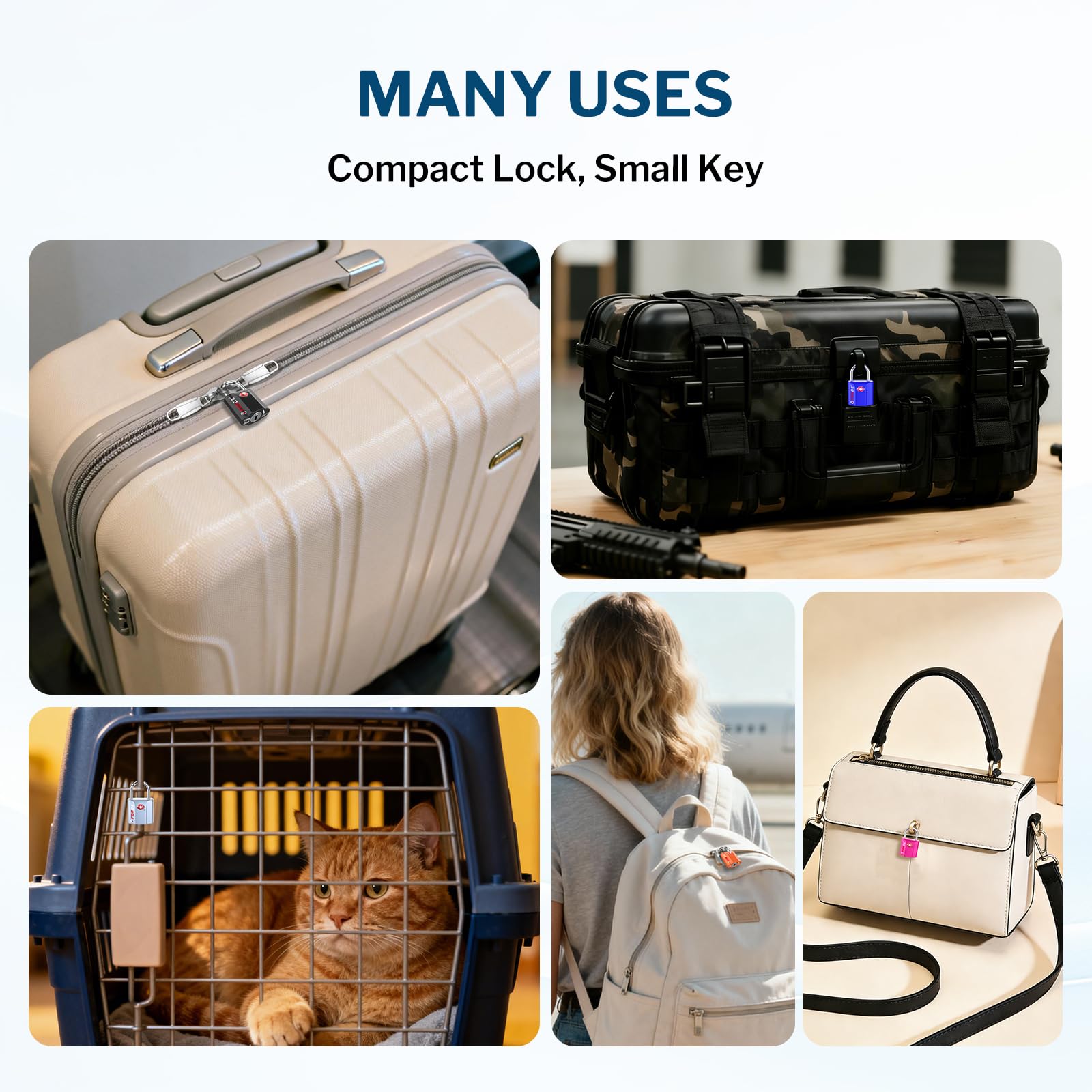 Forge 1'' Wide 1.8'' Tall, TSA Approved Luggage Locks: Key Locks for Travel. Ultra Secure Dimple Key Travel Locks Alloy Body Luggage Locks. Black 2 Pack.
