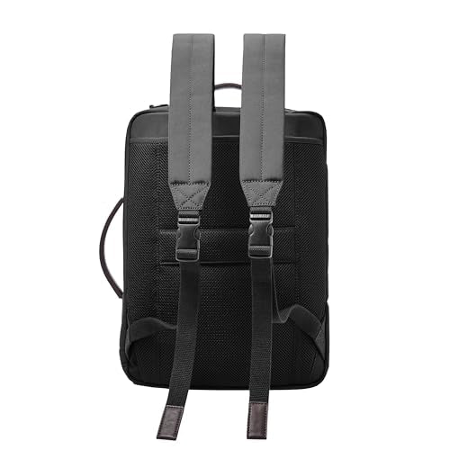 Fossil Men's Buckner Fabric Medium Convertible Travel Backpack and Briefcase Messenger Bag, Black, (Model: MBG9519001)