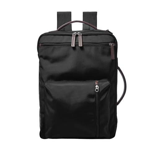 Fossil Men's Buckner Fabric Small Convertible Travel Backpack and Briefcase Messenger Bag, Black , (Model: MBG9475001)