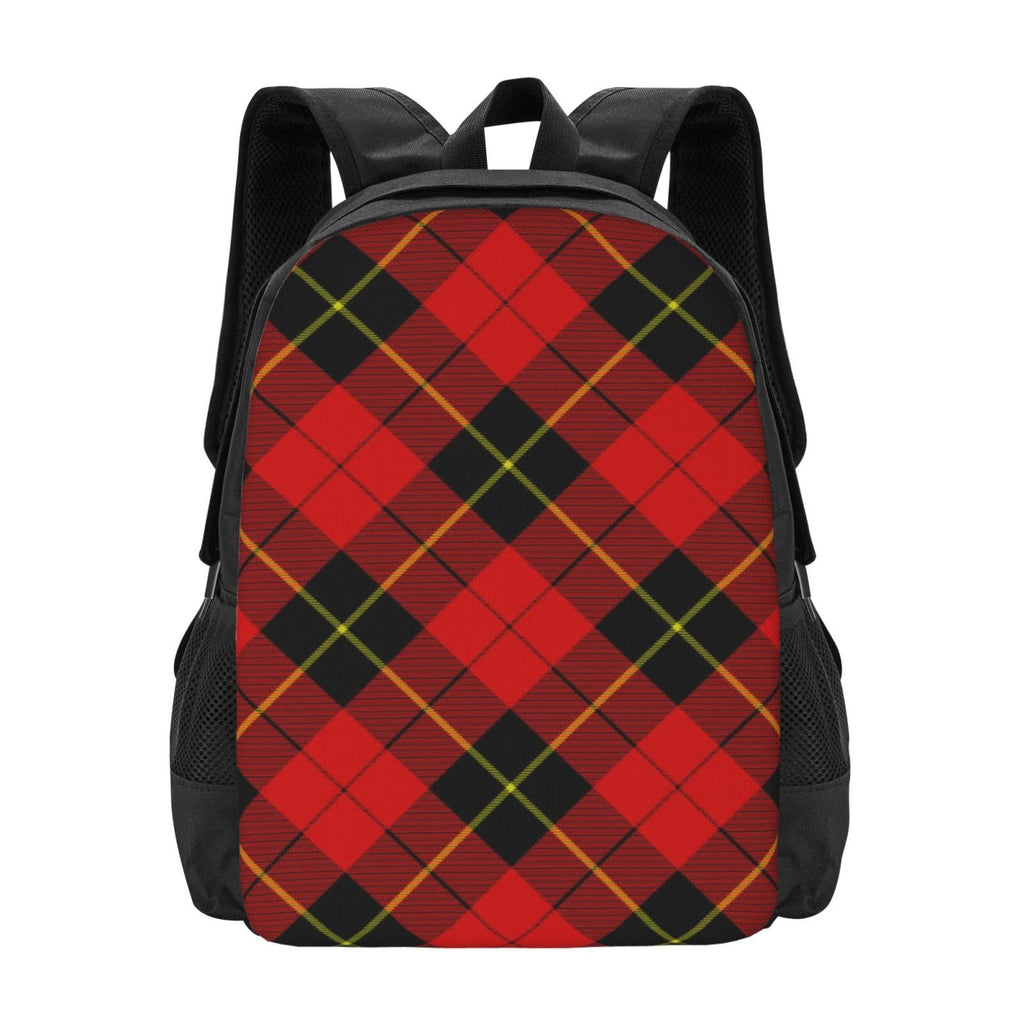FSQDJLU Red Black Plaid Speck Travel Backpack, 15.6 Inch Laptop Computer Bag for Men Women