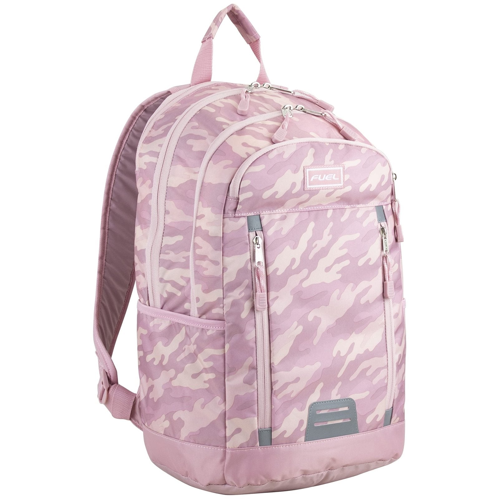Fuel Pro Sport Active Multi-Pocket Travel Luggage Carry On Weekender Daypack Hiking Camping Backpack Bag, Pink Camo