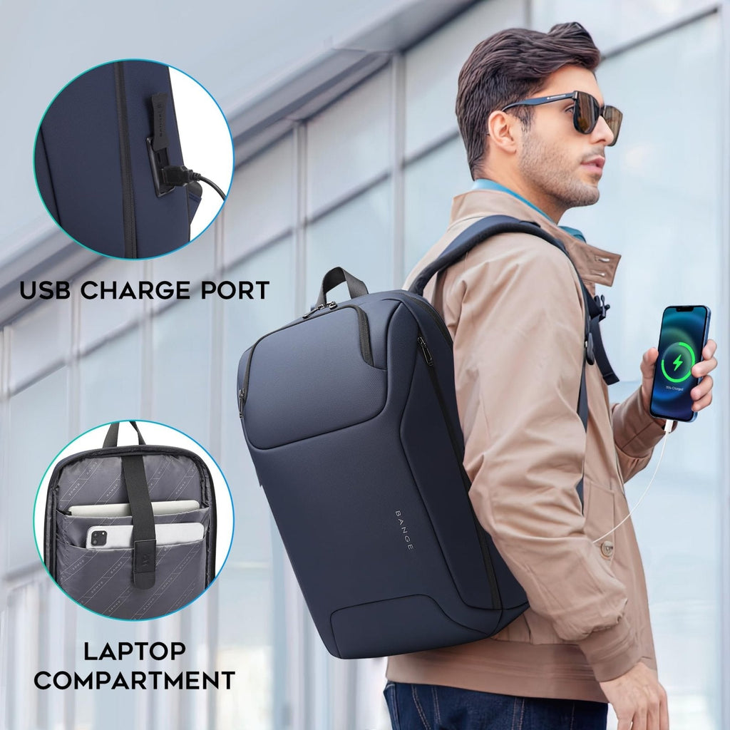 FUTURE AESTHEICS Business Laptop Backpack for Men,Women，15.6 Inch Water Resistant Travel smart Laptop Backpack Carry On Backpack with USB Charging Port，Large Business Work Durable Computer Bag