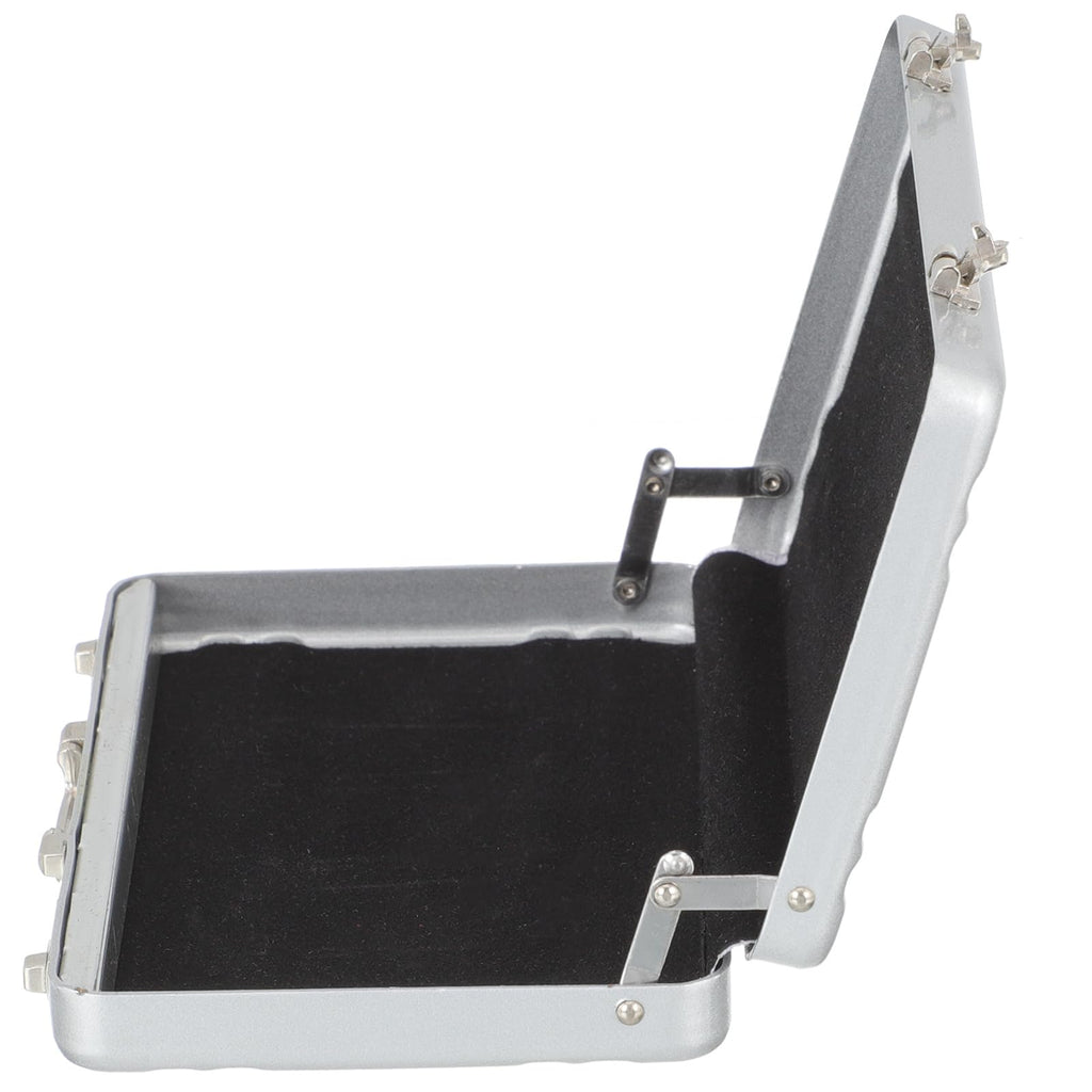 Garneck Business Card Holder Case: Portable Mini Briefcase Aluminum Credit ID Storage Box Organizer for Men Women Compact Suitcase Case Costume Props for Office Meeting Supplies and Visiting Cards