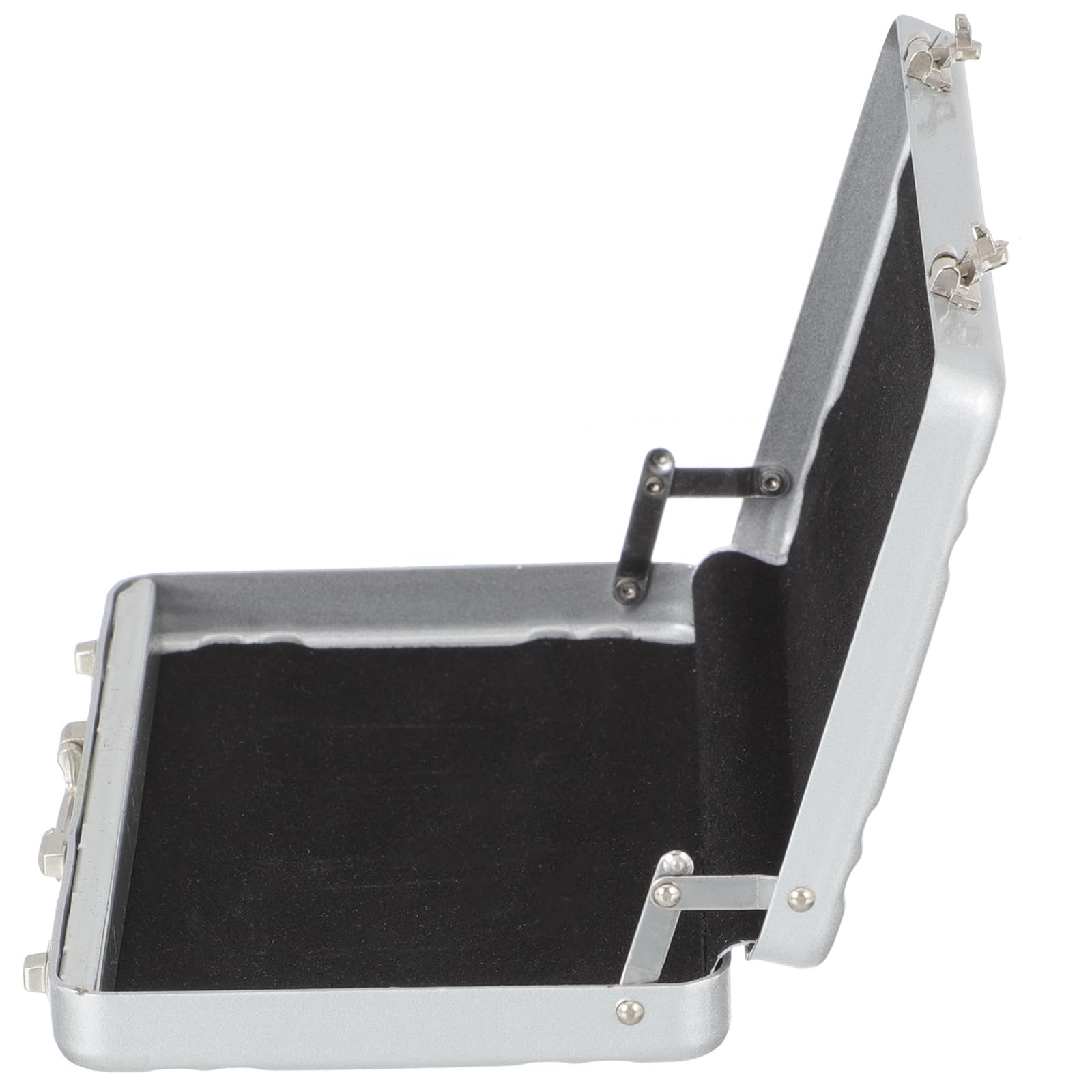 Garneck Business Card Holder Case: Portable Mini Briefcase Aluminum Credit ID Storage Box Organizer for Men Women Compact Suitcase Case Costume Props for Office Meeting Supplies and Visiting Cards