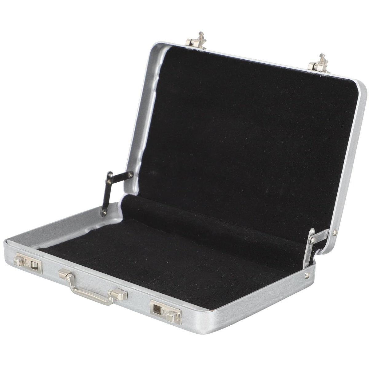 Garneck Business Card Holder Case: Portable Mini Briefcase Aluminum Credit ID Storage Box Organizer for Men Women Compact Suitcase Case Costume Props for Office Meeting Supplies and Visiting Cards