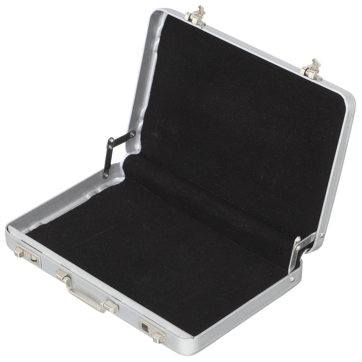 Garneck Business Card Holder Case: Portable Mini Briefcase Aluminum Credit ID Storage Box Organizer for Men Women Compact Suitcase Case Costume Props for Office Meeting Supplies and Visiting Cards