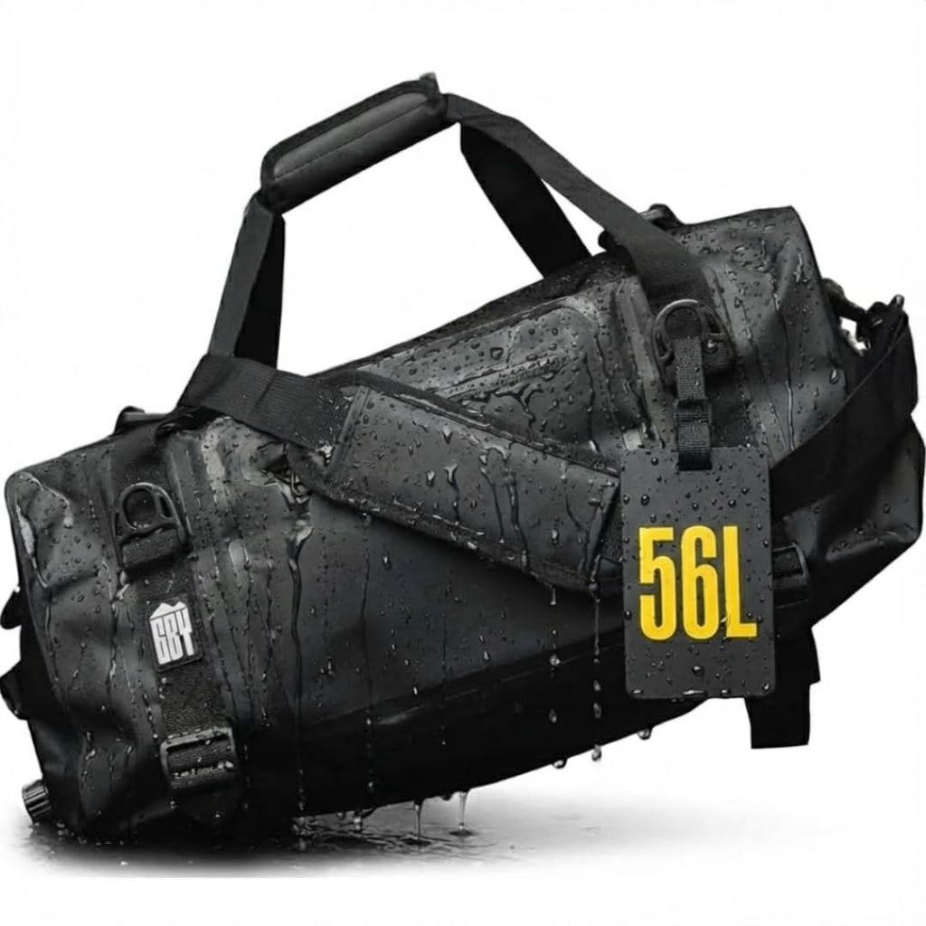 GBY Waterproof Dry Bag Duffle 56L – Large Travel, Camping & Outdoor Bag, Convertible Backpack, Sports, Gym, Durable & Portable