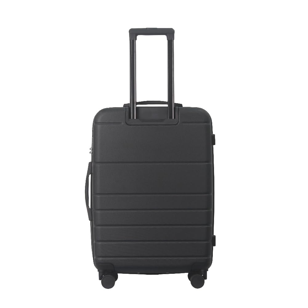 Gecheer ABS Hardshell Luggage Set 3 - Piece Spinner Suitcases with TSA Lock – 20 Inch, 24 Inch, 28 Inch Carry - On and Checked Luggage in Black