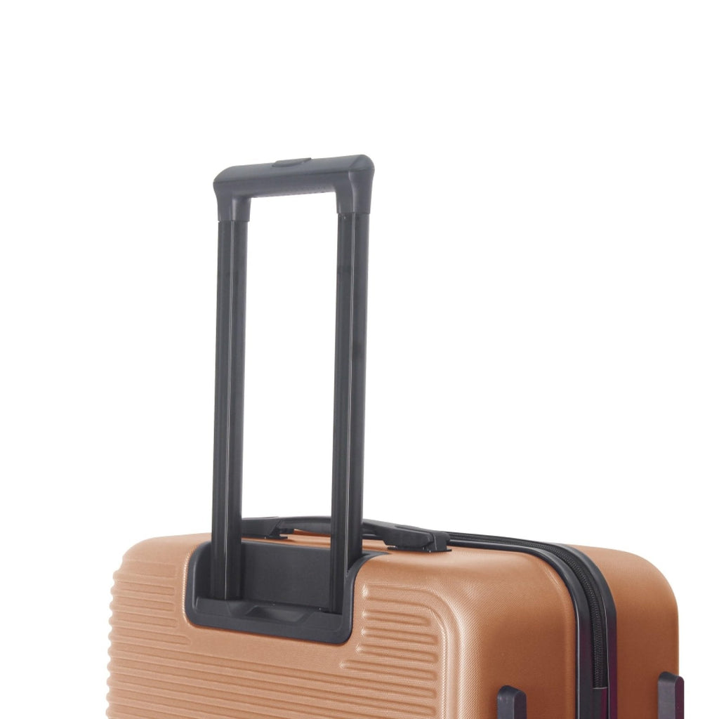 Gecheer ABS Hardshell Luggage Set 3 - Piece Spinner Suitcases with TSA Lock – 20 Inch, 24 Inch, 28 Inch Lightweight Durable Travel Suitcase Set in Brown