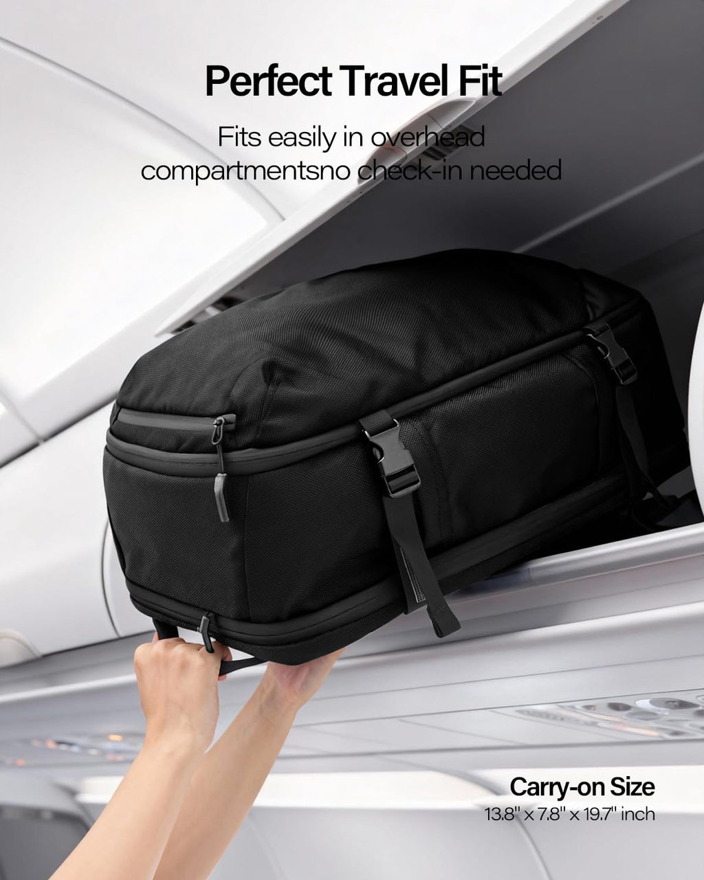 GHERSON Travel Laptop Backpack, TSA Friendly Flight Approved Carry - on Luggage,Water - resistant Lightweight Business Rucksack，Durable Large Weekender Bag Daypack Fits 17.3 Inch Laptop