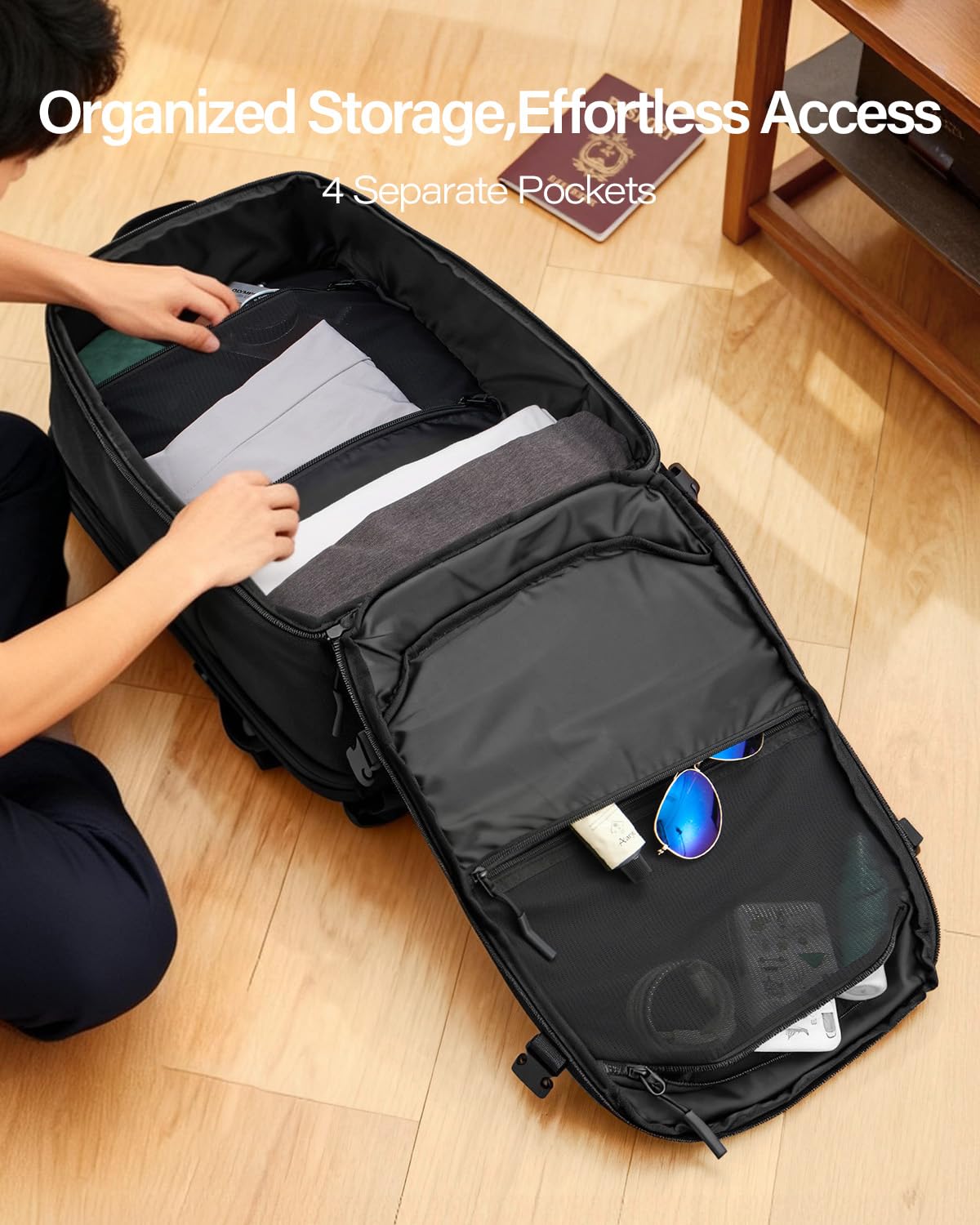 GHERSON Travel Laptop Backpack, TSA Friendly Flight Approved Carry - on Luggage,Water - resistant Lightweight Business Rucksack，Durable Large Weekender Bag Daypack Fits 17.3 Inch Laptop