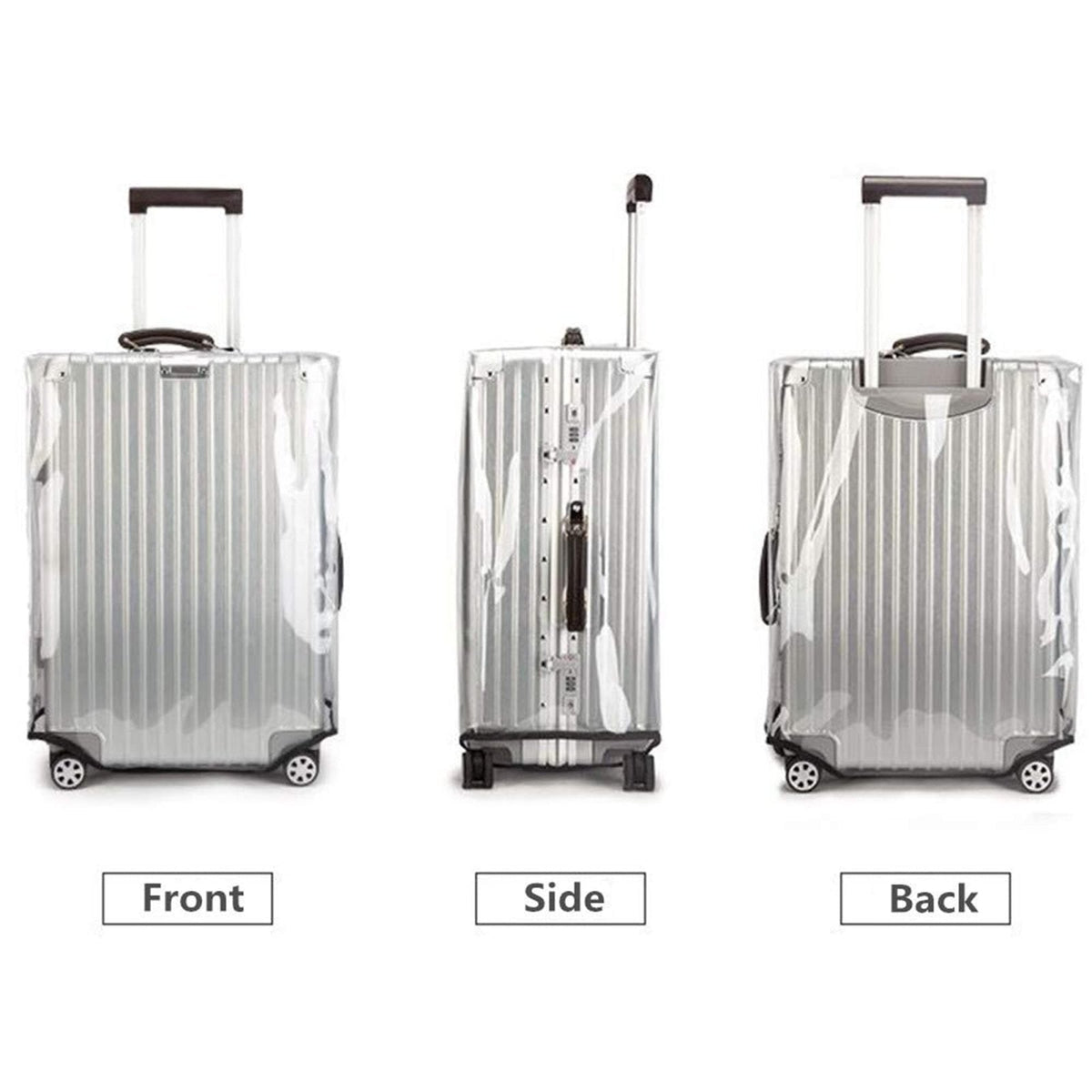 GigabitBest 20 Inch Clear PVC Luggage Cover Protectors Suitcase Covers for Luggage Thickened suitcase protective cover for Wheeled Suitcase Suitable for 20"