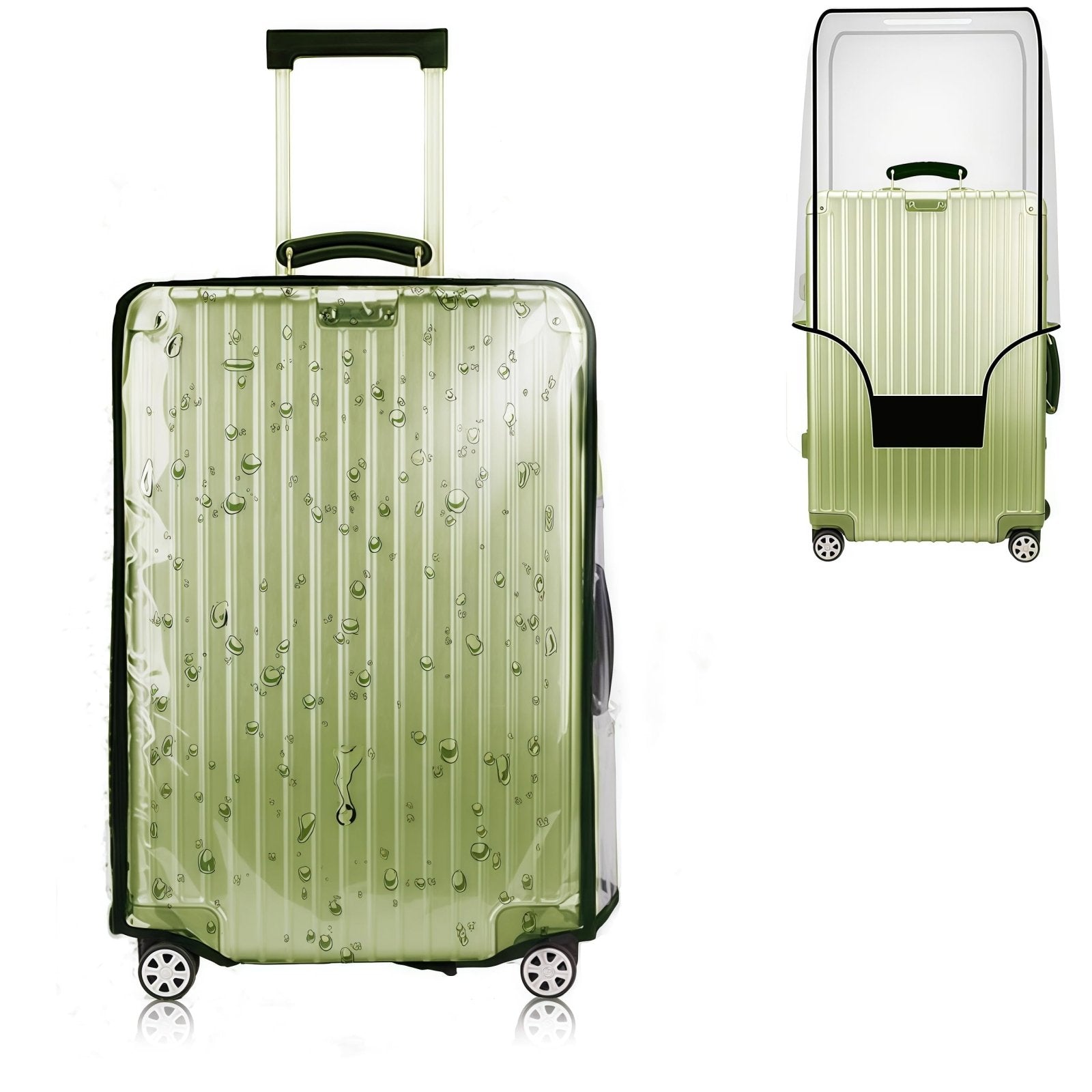 GigabitBest 30 Inch Suitcase Cover for Luggage,1.5mm Thickness Clear Luggage Covers for Suitcase TSA Approved Suitable 30-31 Inch Suitable for Long Travel Accessories