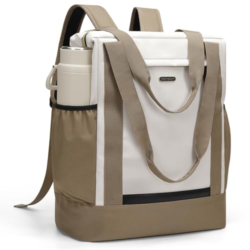 GOLF QUALITY Laptop Backpack for Women,Adjustable Tote Work Business Backpack,TravelPersonal Carry On Bag,17.3Inch,WChampagne