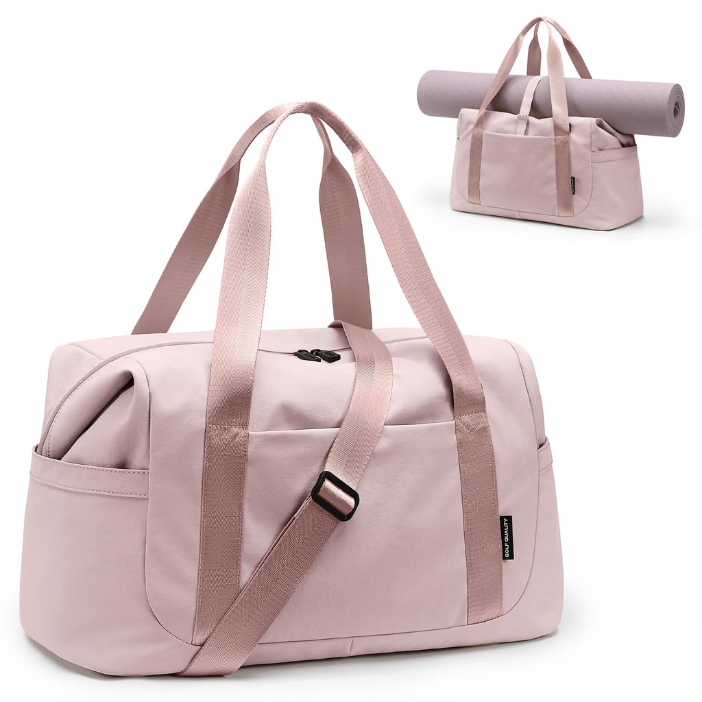 GOLF QUALITY Travel Duffle Bag - Gym Bag for Women,Tote Bag Laptop Carry on Weekender Overnight Bag Organizer Duffel Bag for Travel,31L,Baby Pink