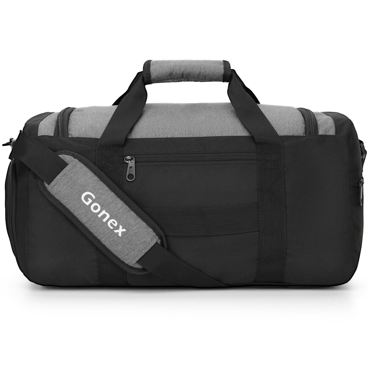 Gonex Gym Duffel Bag with Shoe Compartment Wet Pocket, Large Capacity Sports Duffle Bag for Men Women, Workout & Travel Bag with Multiple Pockets, Black/Gray, Small (30L)