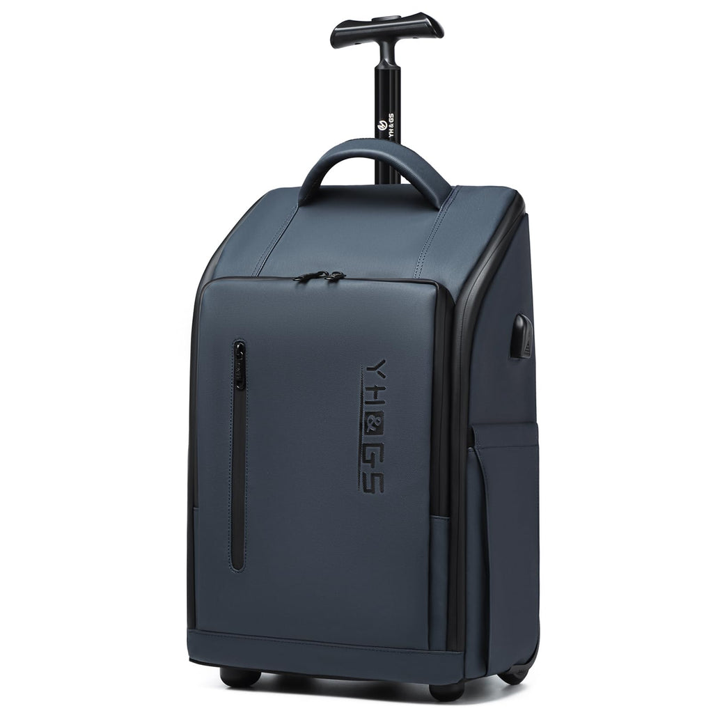 GOTECH Rolling Backpack Waterproof Commuter Backpack with Wheels for Business, Laptop Compartment for 15.6-Inch Laptop, Wheeled Carry-On Bag for Adults