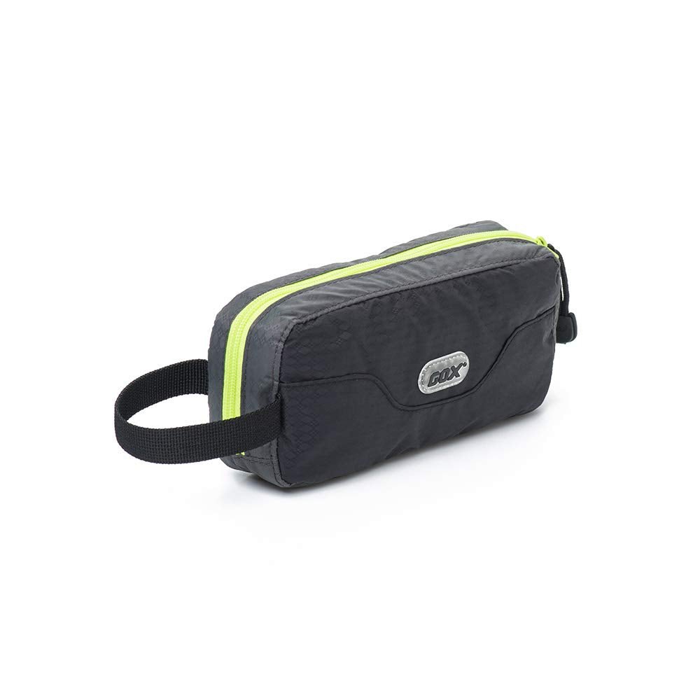 GOX Travel Small Toiletry Bag for Men Nylon Dopp Kit Medicine Bag Travel Organizer Pouch Shave Kits for Teens Toiletry Essentials Bathroom Compact (Black, 7.9 * 3.7 * 2 Inches)